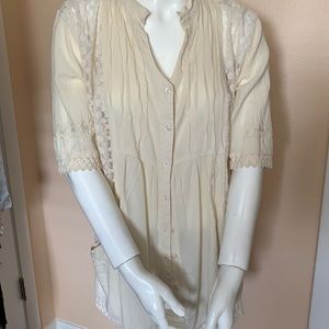 Giocam Cotton Button Up Top NWT